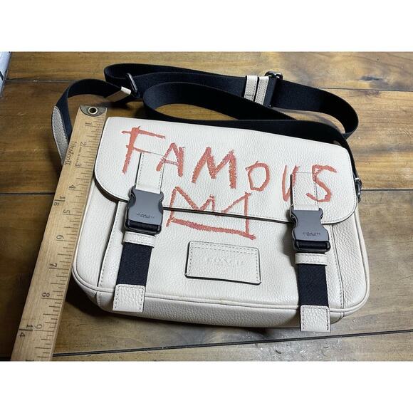 Coach X Jean Michel Basquiat Track Crossbody Pebble Leather C5425 - Picture 15 of 16